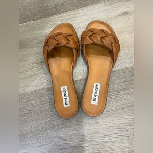 Steve Madden Women's Tan Slide Sandals Size 8
